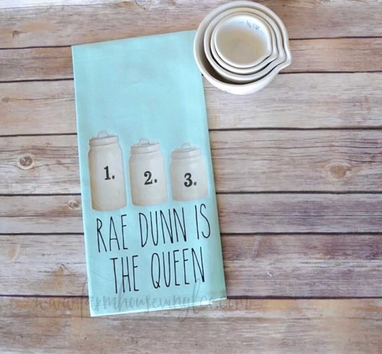 1 2 3 Rae Dunn Is The Queen Canister Towel