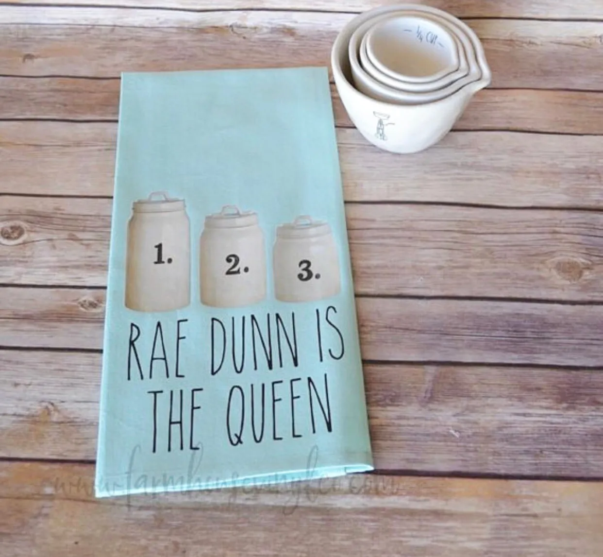 1 2 3 Rae Dunn Is The Queen Canister Towel