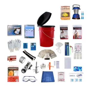 4 Person Food & Water Elite Bucket Survival Kit (72  Hours)