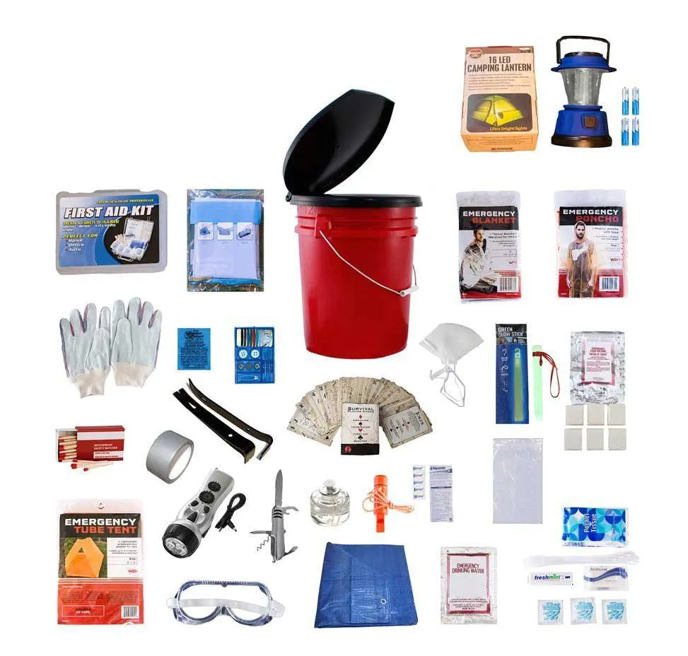 4 Person Food & Water Elite Bucket Survival Kit (72  Hours)