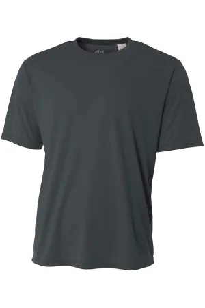 A4 Youth Performance Moisture Wicking Short Sleeve Crewneck T-Shirt - Graphite Grey