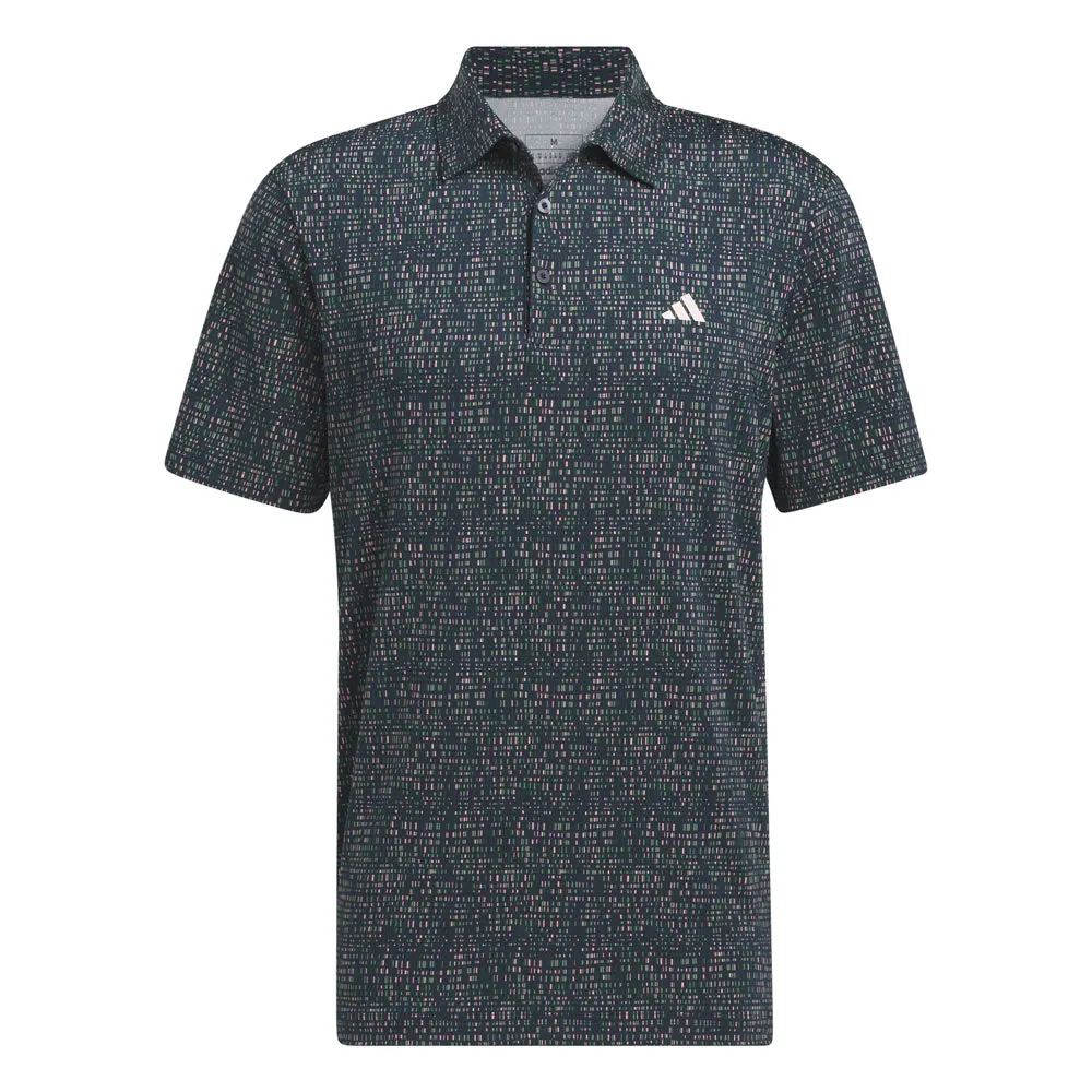 adidas Mens Ultimate365 Power Grid Print Polo Shirt