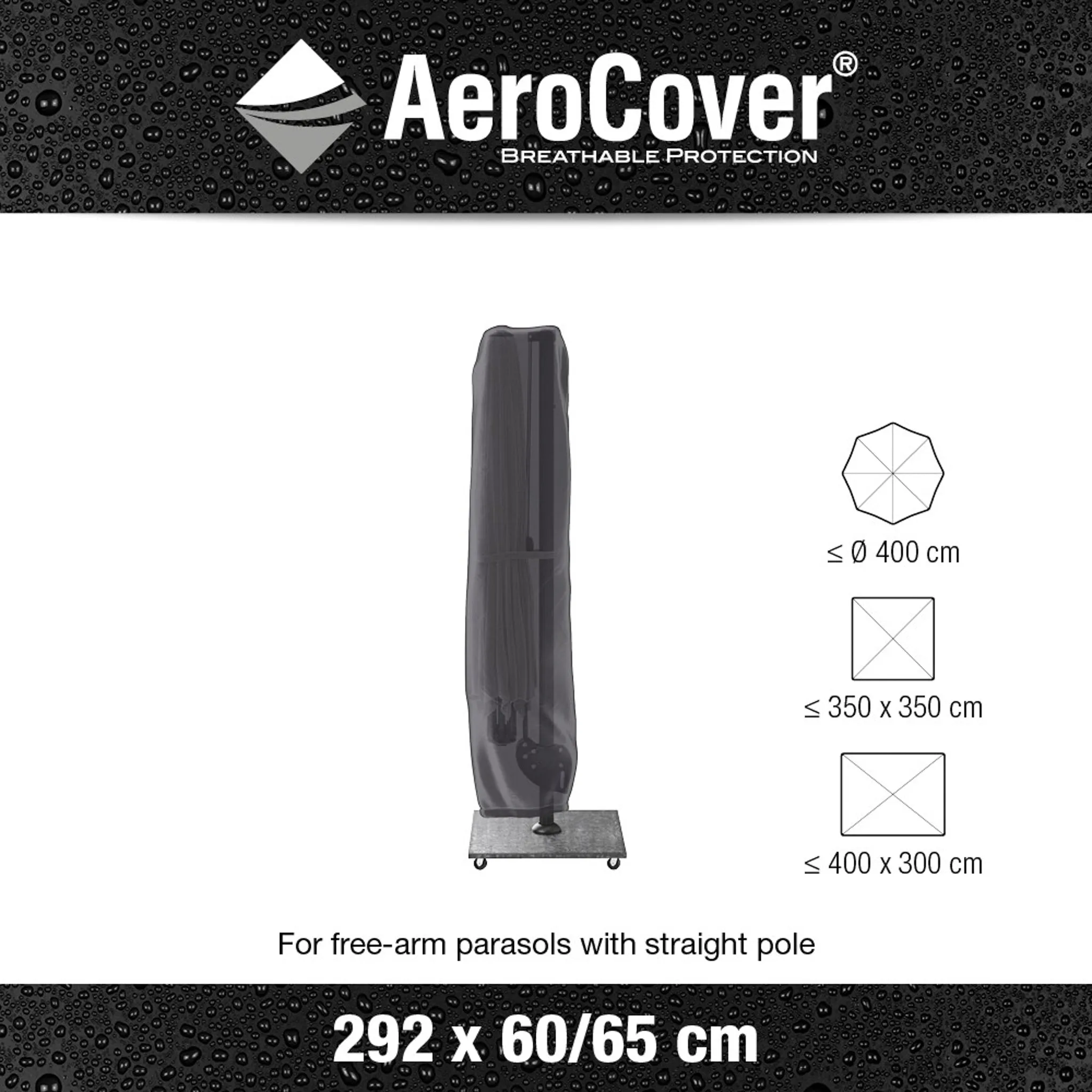 AeroCover - Free Arm Parasol Cover 292 x 60/65cm