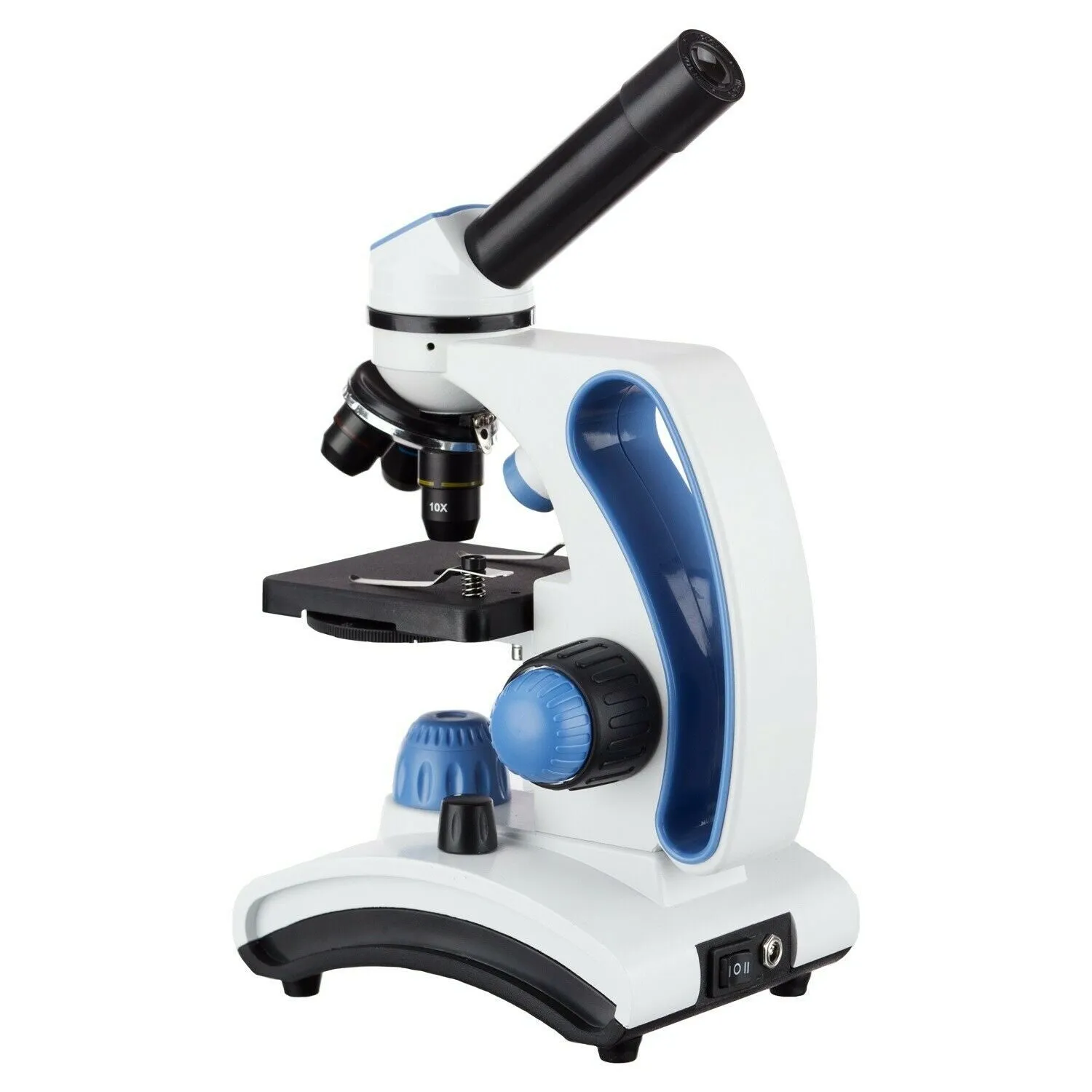 AmScope M162 Series Portable Metal Frame Student Compound Microscope 40X-1000X Magnification With Slides, Tools and Book