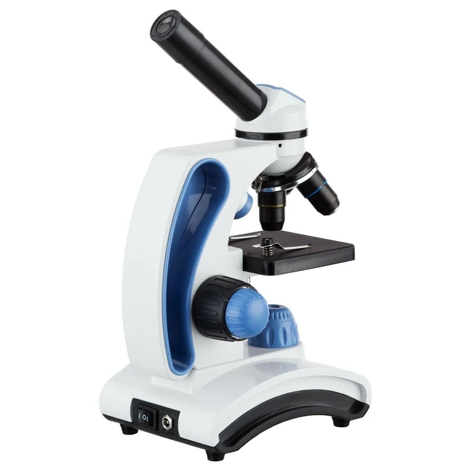 AmScope M162 Series Portable Metal Frame Student Compound Microscope 40X-1000X Magnification With Slides, Tools and Book