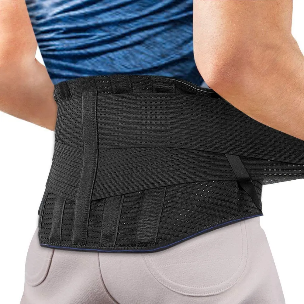 Back Support Brace, AGPTEK Lower Back Support for Men Women Lumbar Support Belt Double Compression Adjustment for Sciatica Pain Relief L