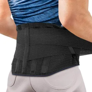 Back Support Brace, AGPTEK Lower Back Support for Men Women Lumbar Support Belt Double Compression Adjustment for Sciatica Pain Relief L