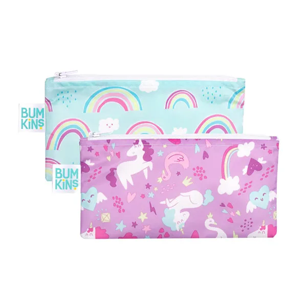 Bumkins Small Snack Bags - Unicorn/Rainbow