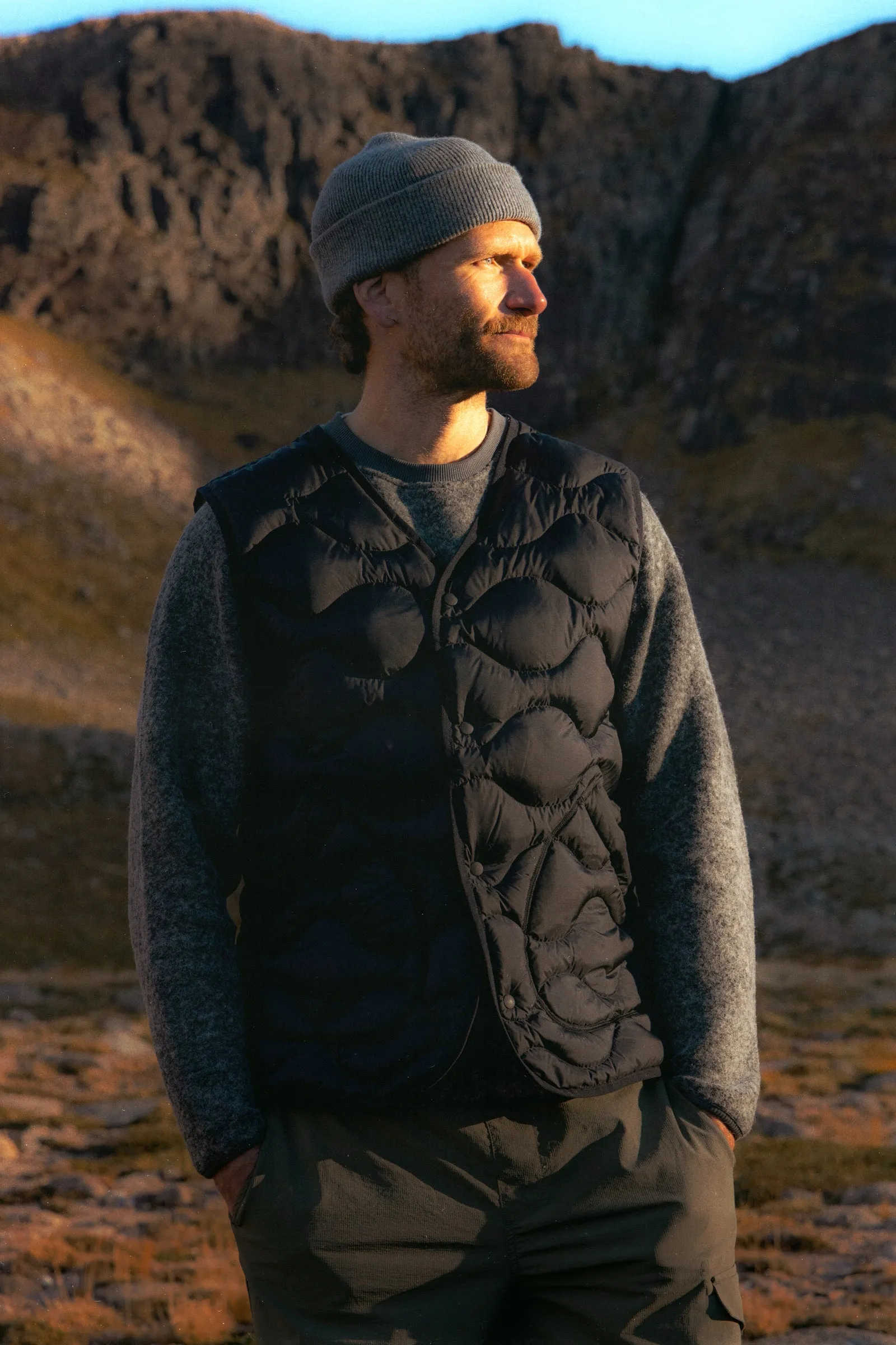 Cuillin Down Vest in Black Recycled Ripstop