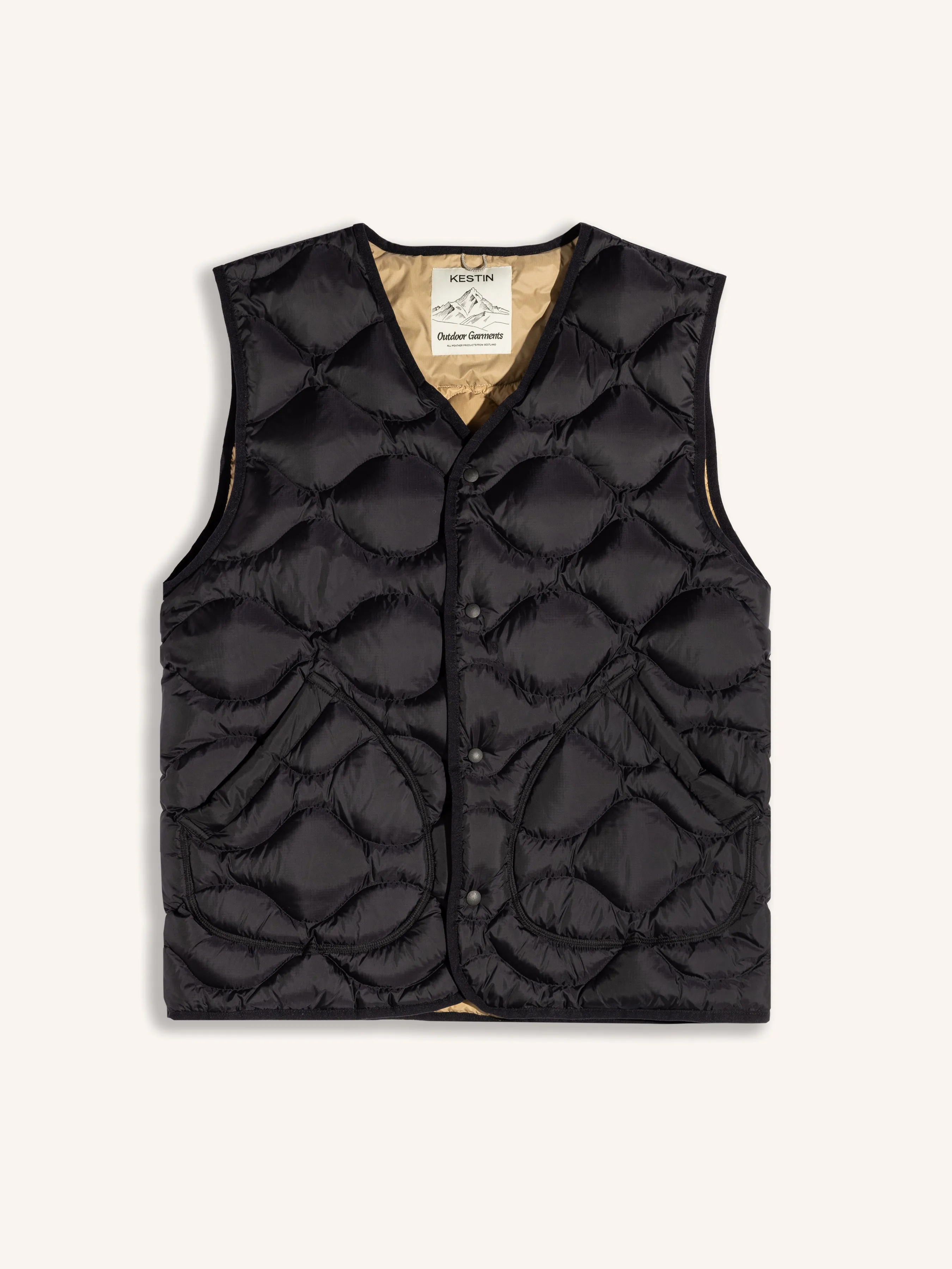 Cuillin Down Vest in Black Recycled Ripstop