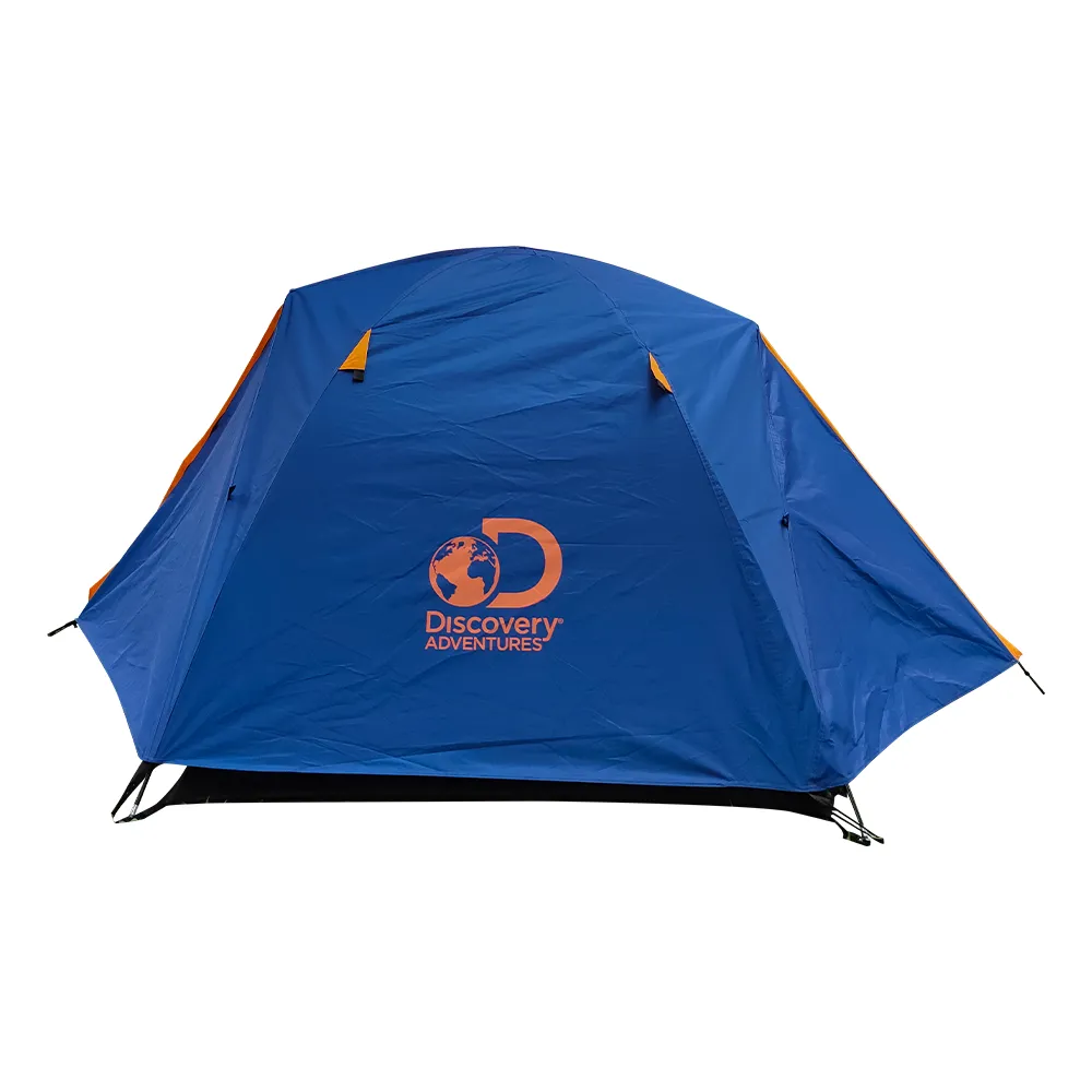 Discovery Adventures 2 Person Camping Tent Navy Orange