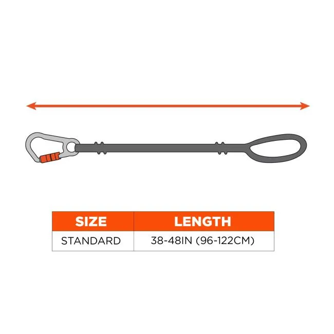 Ergodyne Squids 3104F(x) Standard Carabiner and Choke Loop Lanyard - 10lb