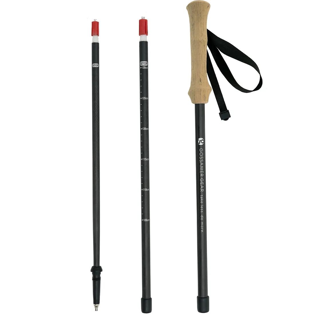 LT5 Three Piece Carbon Trekking Poles (pair)