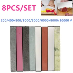 Natural Sharpening Stones Set, 8PCS, Multiple Grits