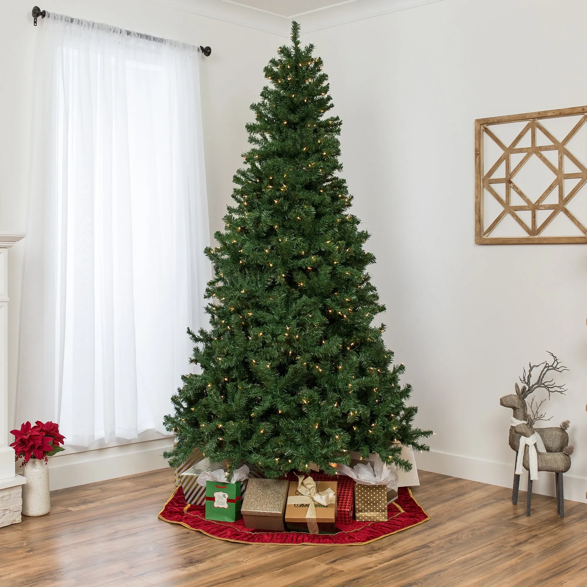 Pre-Lit Artificial Spruce Christmas Tree w/ Incandescent Lights