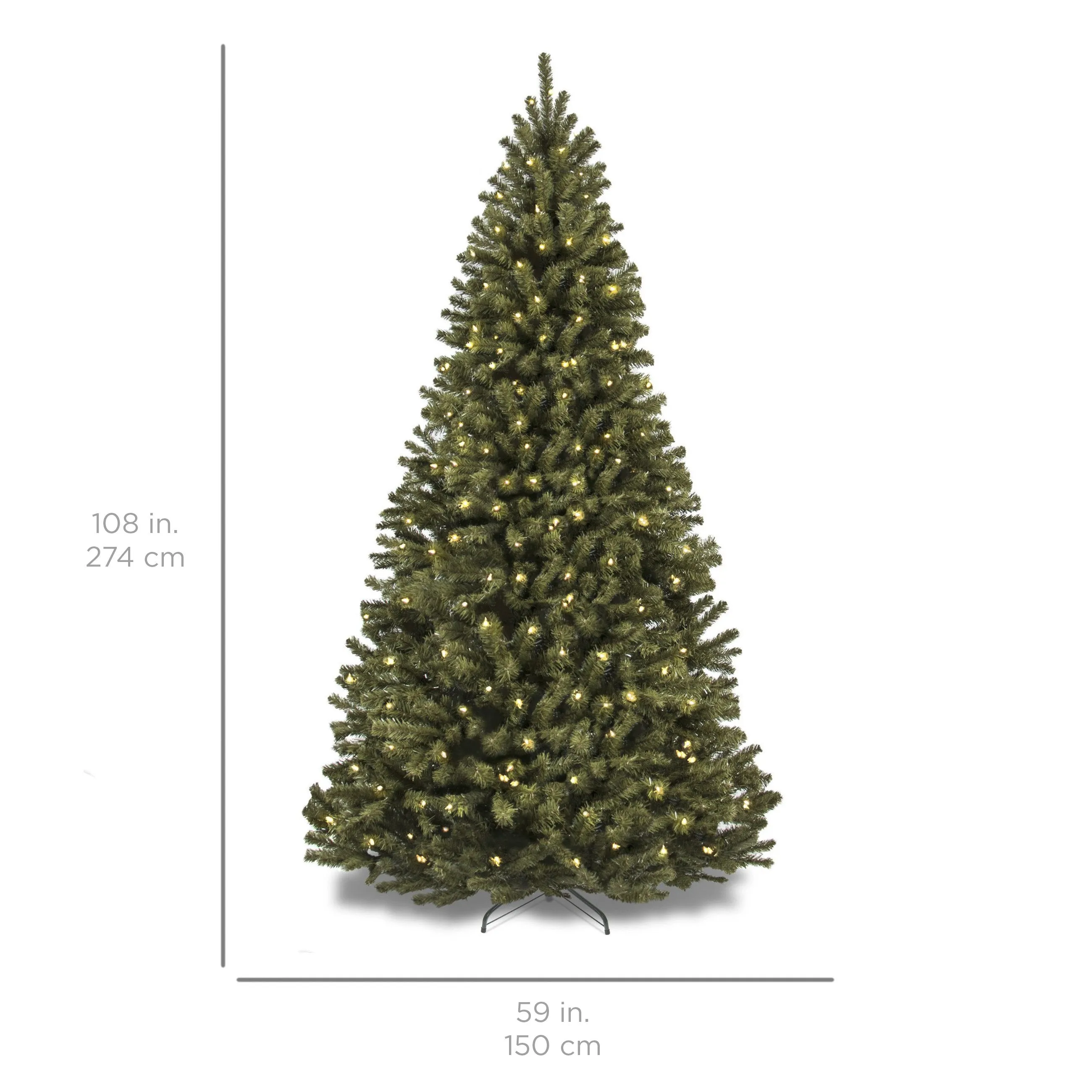 Pre-Lit Artificial Spruce Christmas Tree w/ Incandescent Lights