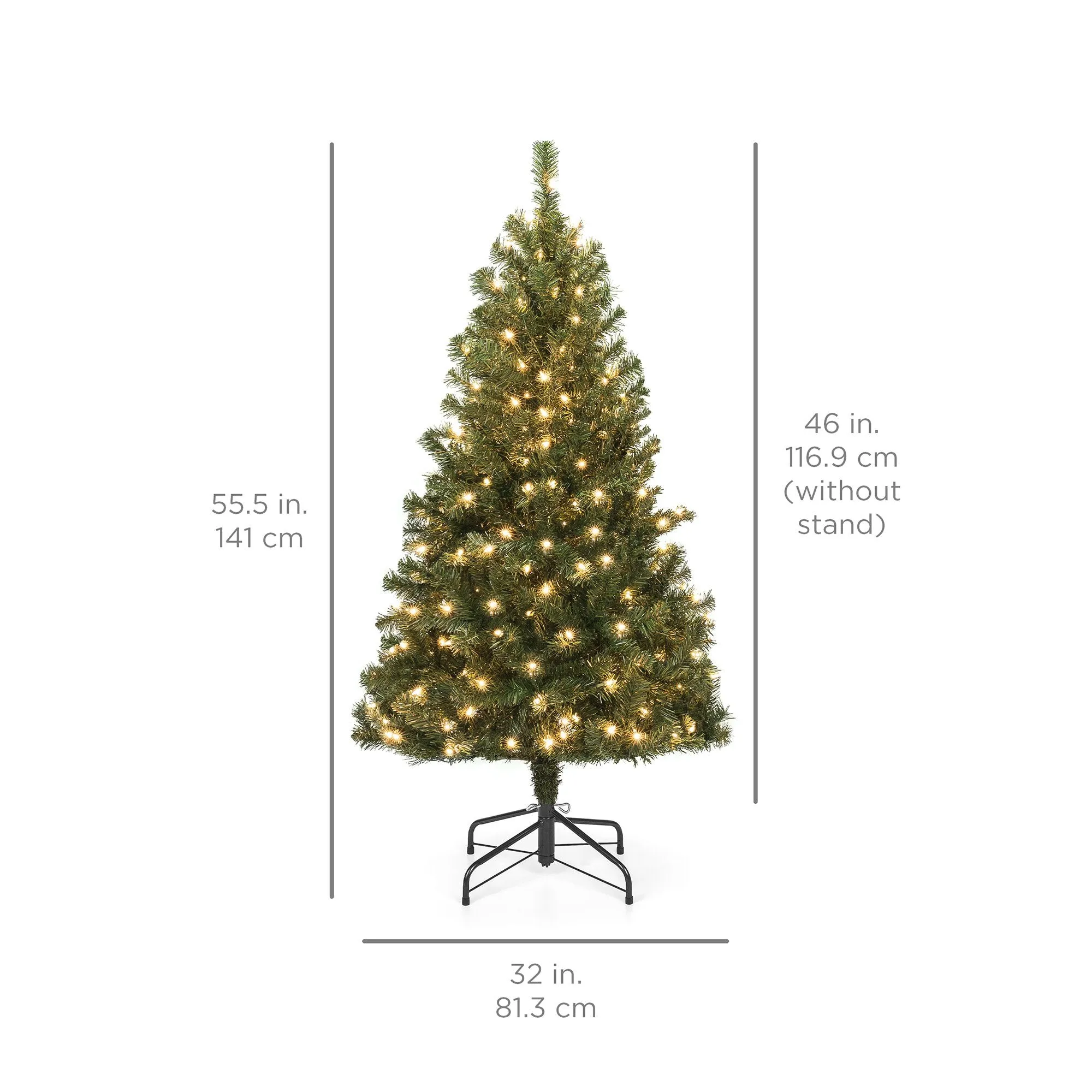 Pre-Lit Artificial Spruce Christmas Tree w/ Incandescent Lights