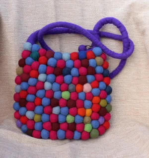 Purple Felt Shoulder Bags