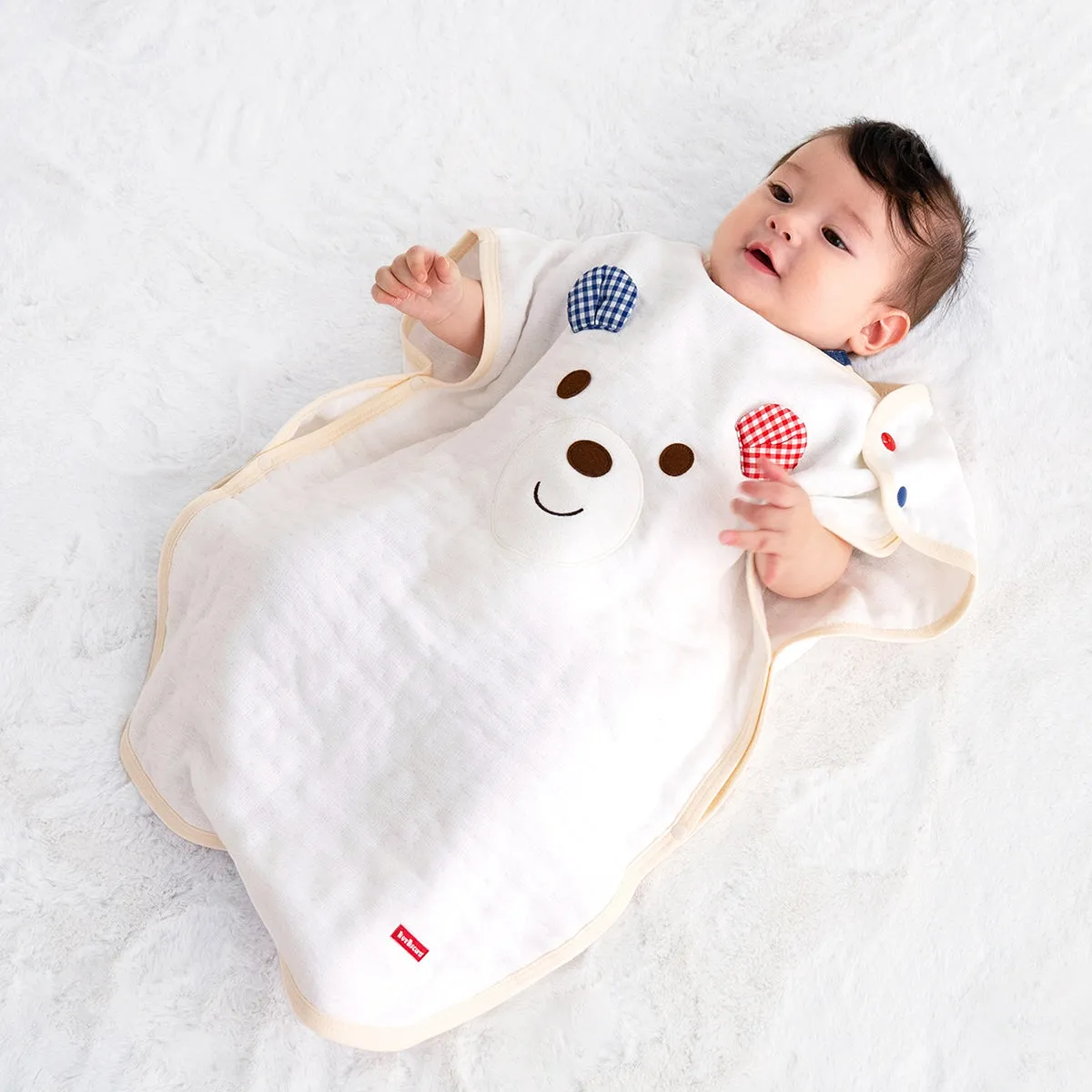 Wearable Beary Bean Blanket in 6-Layer Gauze