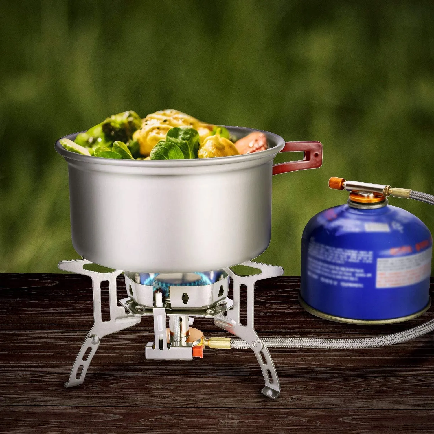 Windproof Camping Gas Stove -  Portable Collapsible Outdoor Camping Stove