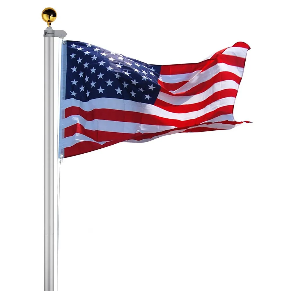 Yescom Aluminum Sectional Flagpole Kit with US Flag 20'